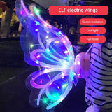 Girls Electrical Butterfly Wings With Luminous Lights Moving Fairy Wings