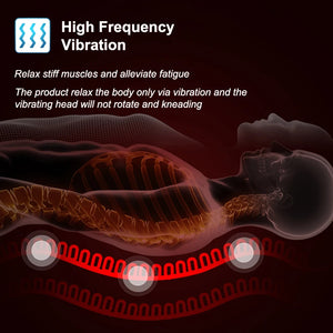 Full-Body Massage Car Home Office Heat Vibrate Massager Chair Pain Relaxation Cushion