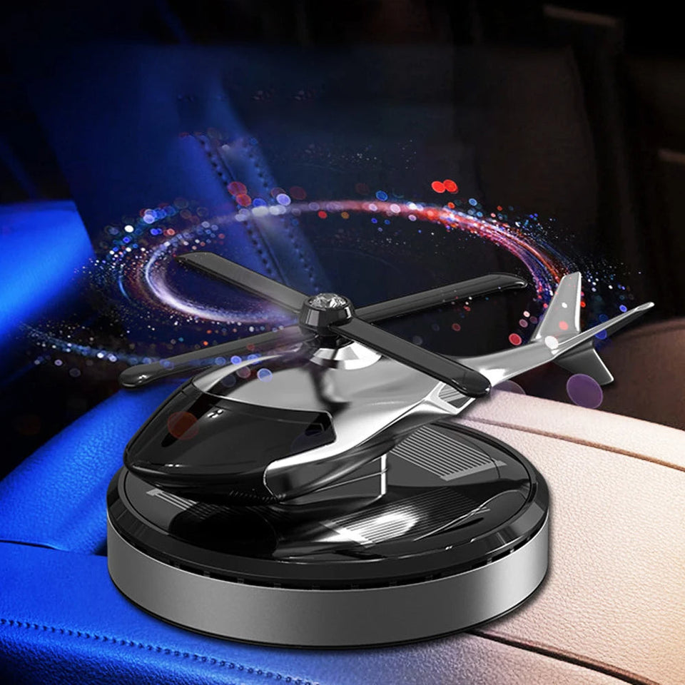 Automatic Rotating Car Solar Air Freshener Helicopter